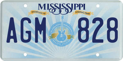 MS license plate AGM828