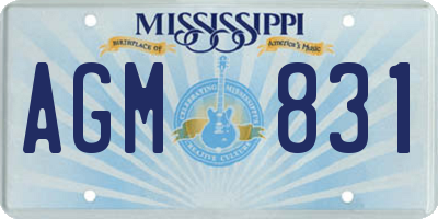 MS license plate AGM831