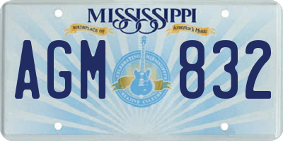 MS license plate AGM832
