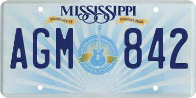 MS license plate AGM842