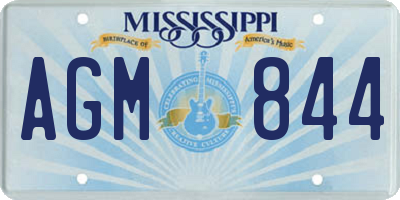 MS license plate AGM844
