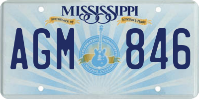 MS license plate AGM846