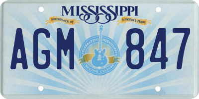 MS license plate AGM847