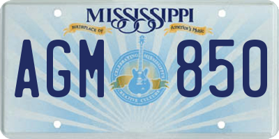 MS license plate AGM850