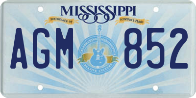 MS license plate AGM852