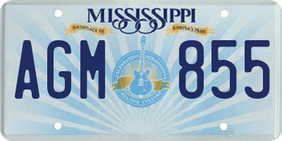 MS license plate AGM855
