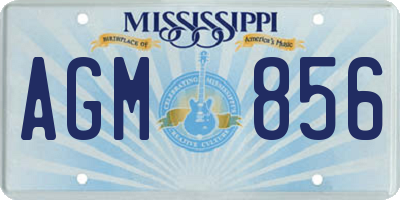 MS license plate AGM856