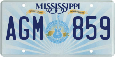 MS license plate AGM859