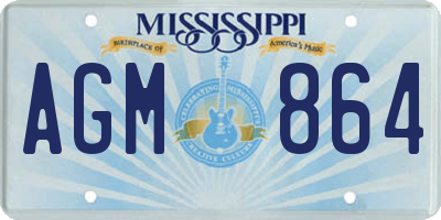 MS license plate AGM864