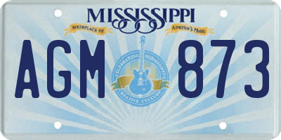 MS license plate AGM873