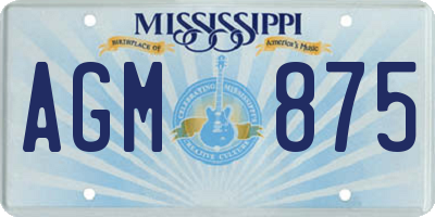 MS license plate AGM875