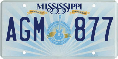 MS license plate AGM877