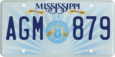 MS license plate AGM879