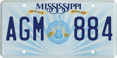 MS license plate AGM884