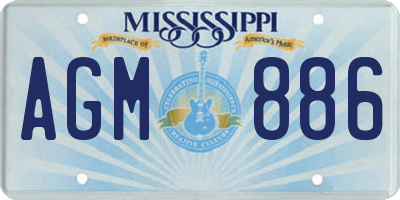 MS license plate AGM886