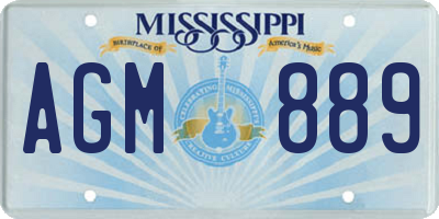 MS license plate AGM889