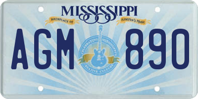 MS license plate AGM890