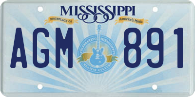 MS license plate AGM891