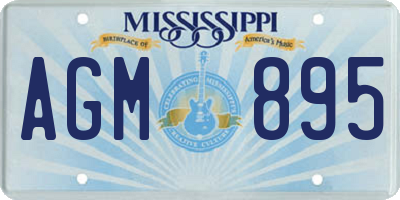 MS license plate AGM895