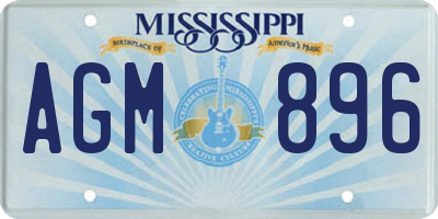 MS license plate AGM896