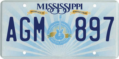 MS license plate AGM897