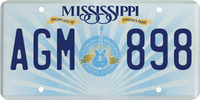 MS license plate AGM898