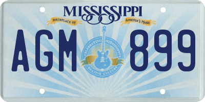 MS license plate AGM899