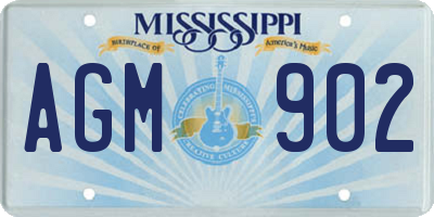 MS license plate AGM902