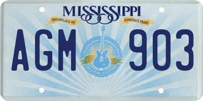 MS license plate AGM903