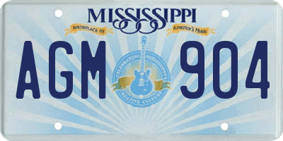 MS license plate AGM904