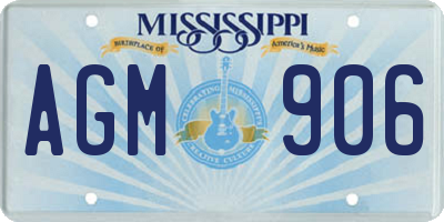 MS license plate AGM906
