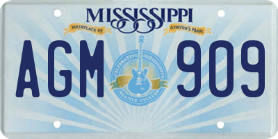 MS license plate AGM909