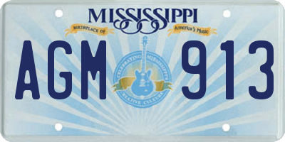 MS license plate AGM913