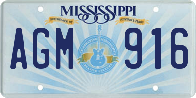 MS license plate AGM916