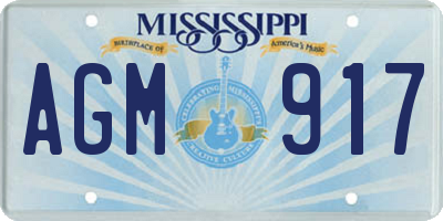 MS license plate AGM917