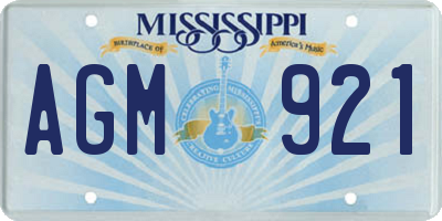 MS license plate AGM921