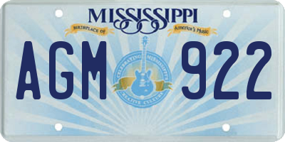 MS license plate AGM922