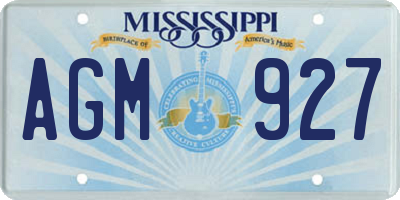 MS license plate AGM927