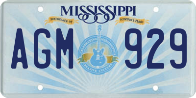 MS license plate AGM929