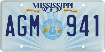 MS license plate AGM941