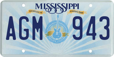 MS license plate AGM943