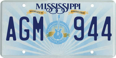 MS license plate AGM944