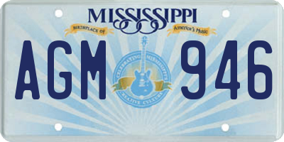 MS license plate AGM946
