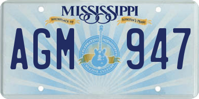 MS license plate AGM947