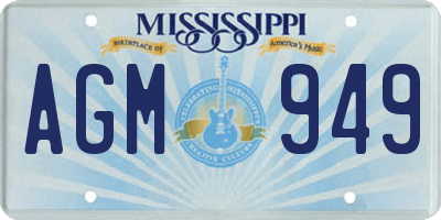 MS license plate AGM949