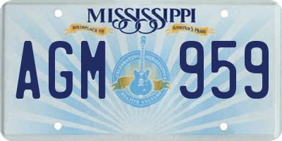 MS license plate AGM959