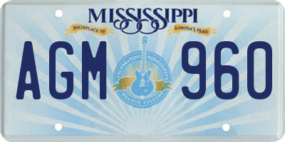 MS license plate AGM960