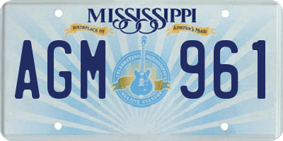 MS license plate AGM961