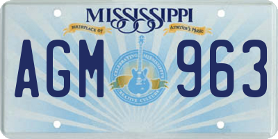 MS license plate AGM963