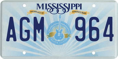MS license plate AGM964